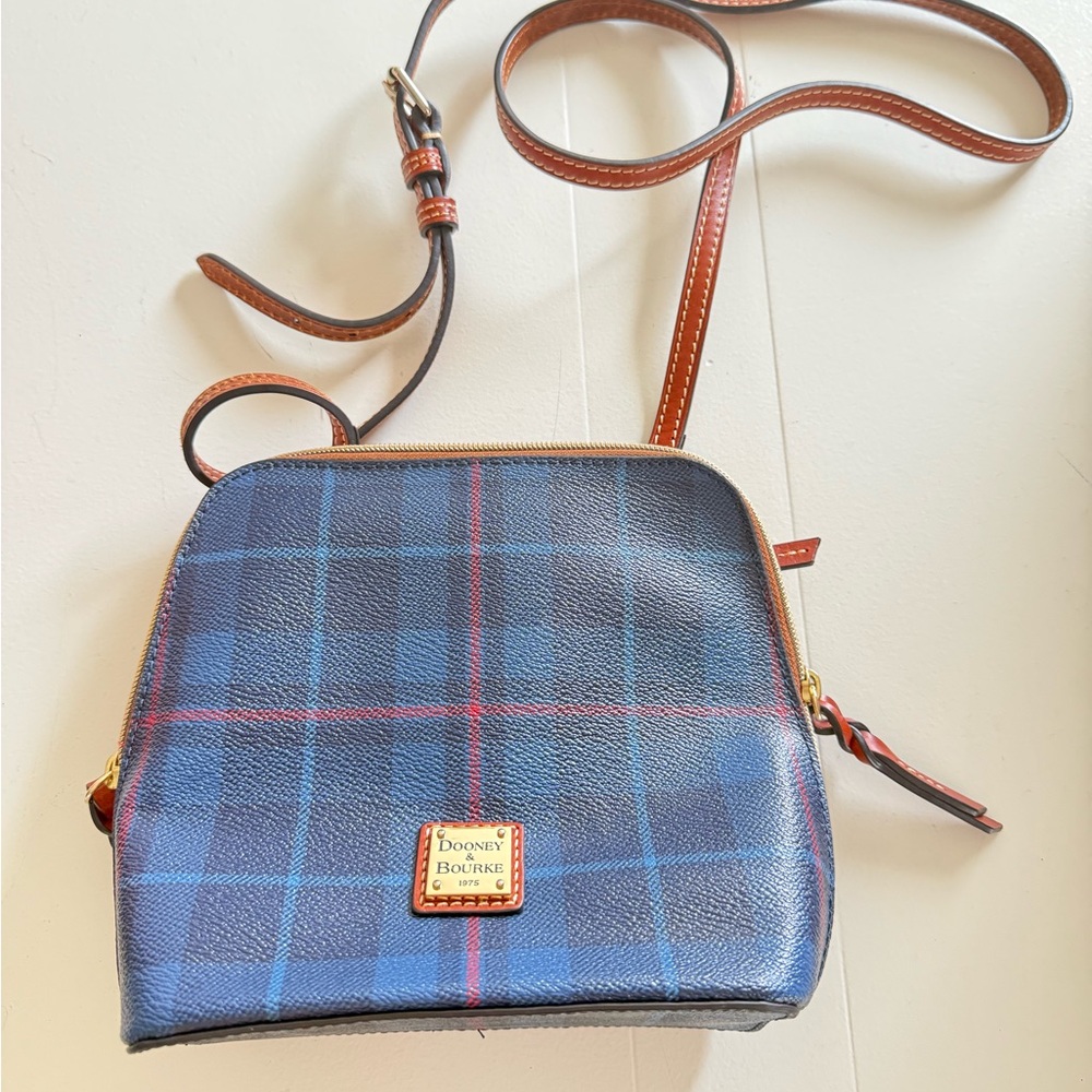 Dooney & Bourke Trixie Crossbody Purse in Triverton Blue Plaid